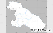 Gray Simple Map of Karnali, single color outside