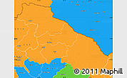 Political Simple Map of Karnali
