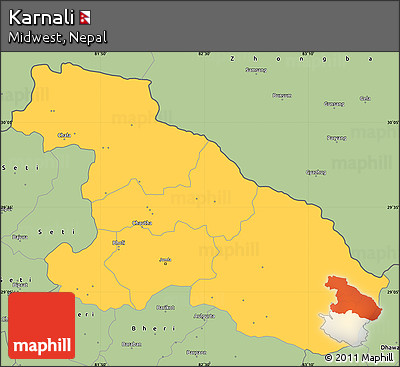 Savanna Style Simple Map of Karnali