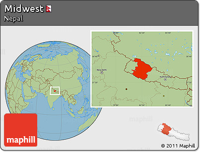 Savanna Style Location Map of Midwest