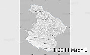 Gray Map of Midwest, single color outside