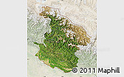 Satellite Map of Midwest, lighten