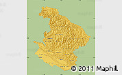 Savanna Style Map of Midwest, single color outside