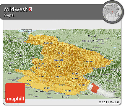 Savanna Style Panoramic Map of Midwest