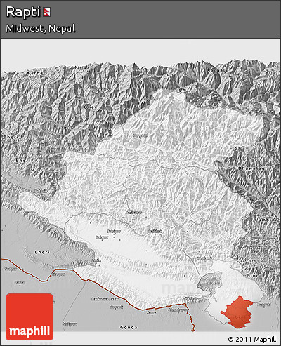 Gray 3D Map of Rapti