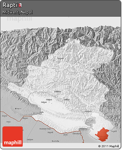 Gray 3D Map of Rapti