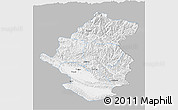 Gray 3D Map of Rapti, single color outside