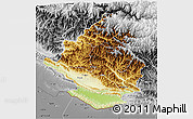 Physical 3D Map of Rapti, desaturated