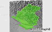 Political 3D Map of Rapti, desaturated