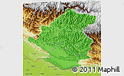 Political 3D Map of Rapti, physical outside
