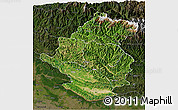 Satellite 3D Map of Rapti, darken