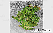 Satellite 3D Map of Rapti, lighten, desaturated