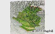 Satellite 3D Map of Rapti, lighten, semi-desaturated