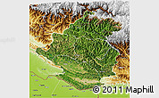 Satellite 3D Map of Rapti, physical outside