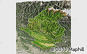 Satellite 3D Map of Rapti, semi-desaturated