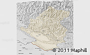 Shaded Relief 3D Map of Rapti, desaturated