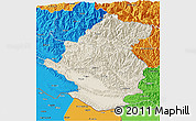 Shaded Relief 3D Map of Rapti, political outside