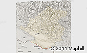 Shaded Relief 3D Map of Rapti, semi-desaturated