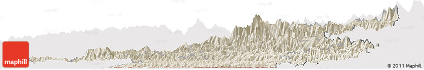 Shaded Relief Horizon Map of Rapti, cropped outside Shaded Relief Horizon Map of Rapti, cropped outside
