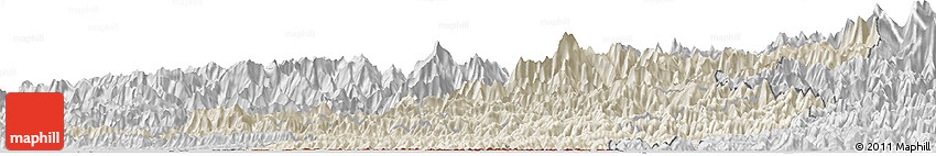Shaded Relief Horizon Map of Rapti, desaturated Shaded Relief Horizon Map of Rapti, desaturated