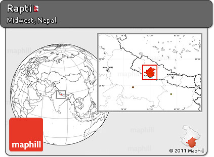 Blank Location Map of Rapti