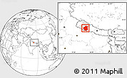 Blank Location Map of Rapti, highlighted parent region, within the entire country