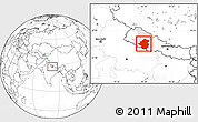Blank Location Map of Rapti, highlighted parent region
