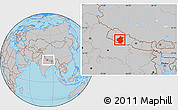Gray Location Map of Rapti, within the entire country