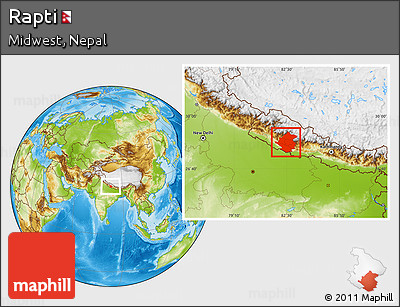 Physical Location Map of Rapti