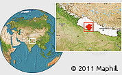 Satellite Location Map of Rapti, highlighted country