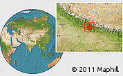 Satellite Location Map of Rapti