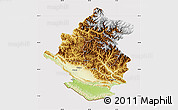 Physical Map of Rapti, cropped outside
