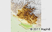 Physical Map of Rapti, lighten