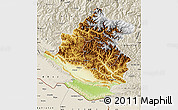 Physical Map of Rapti, shaded relief outside