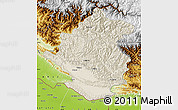 Shaded Relief Map of Rapti, physical outside