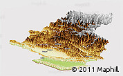 Physical Panoramic Map of Rapti, cropped outside