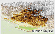 Physical Panoramic Map of Rapti, lighten