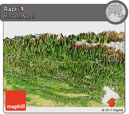 Satellite Panoramic Map of Rapti