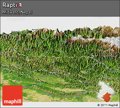 Satellite Panoramic Map of Rapti