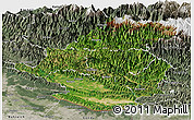 Satellite Panoramic Map of Rapti, semi-desaturated