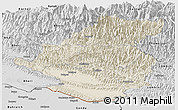 Shaded Relief Panoramic Map of Rapti, desaturated