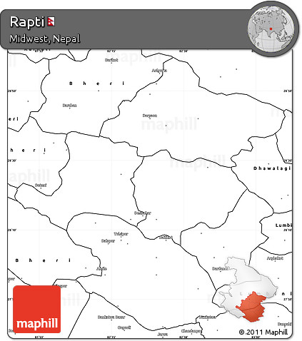 Blank Simple Map of Rapti