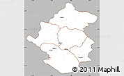 Gray Simple Map of Rapti, cropped outside