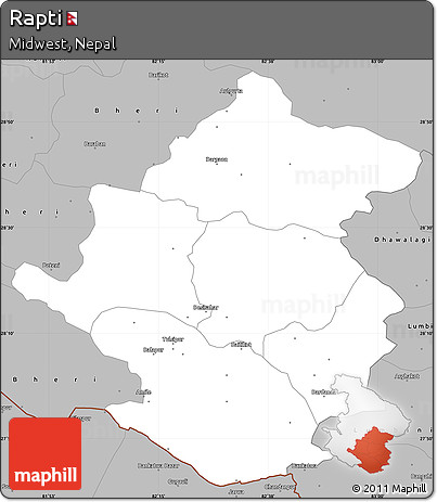 Gray Simple Map of Rapti