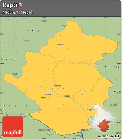 Savanna Style Simple Map of Rapti