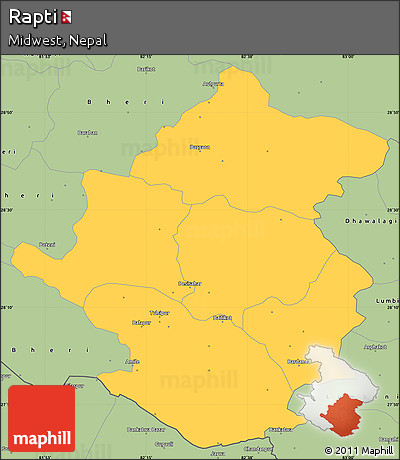 Savanna Style Simple Map of Rapti
