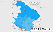 Political Shades Simple Map of Midwest, single color outside, borders and labels