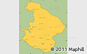 Savanna Style Simple Map of Midwest, cropped outside