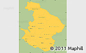 Savanna Style Simple Map of Midwest, single color outside