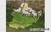 Satellite 3D Map of West, darken